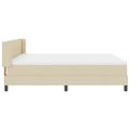 vidaXL Posteľ s pružinovým rámom Krémová 200 x 180 cm látka