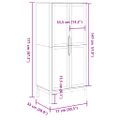 vidaXL Šatník FLORO sivý 77x53x171 cm borovicový masív