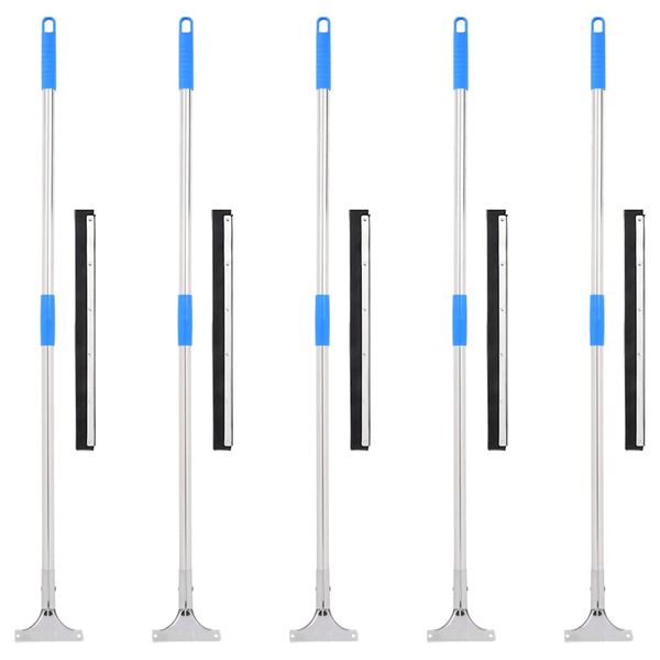 vidaXL Podlahové stierky, 5 ks, 45x122,5 cm, oceľ a guma