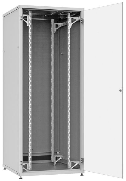 SOLARIX Rozvaděč LC-50 24U, 800x800 RAL 7035, skleněné dveře Rozvadec, stojanový, 19", výška 24U, 800×800, nosnost 1000kg, složený, šedý