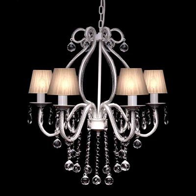 vidaXL Luster s 2300 krištáľmi, biely