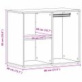 vidaXL Kosmetický kabinet Čierny dub 80 x 40 x 65 cm Kompozitné drevo