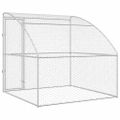 vidaXL Psí kennel Strieborná 2 x 2 x 2 m Pozinkovaná oceľ