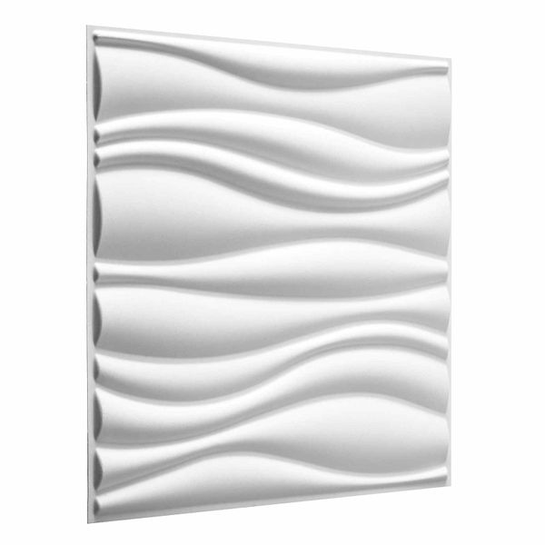 Nástenné panely 12 pcs Biela 50 x 50 cm