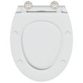 vidaXL WC sedadlo Biela 45,5 x 37,5 x 3,8 cm Duroplast