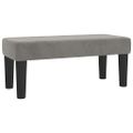 vidaXL Lavička bledosivá 70x30x30 cm zamat