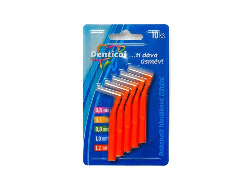 Denticol Z01 veľ. 1,2mm, medzizubná kefka zahnutá, 10ks