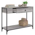 vidaXL Konzolový stolík sivý sonoma 100x34,5x75 cm kompozitné drevo