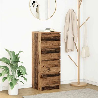 vidaXL Komoda staré drevo 37,5x35x99 cm kompozitné drevo