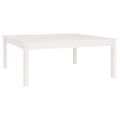 vidaXL Konferenčný stolík biely 100x100x40 cm borovicový masív