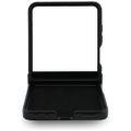 Guess  HC Magnetic Ring Stand Grained PU Classic Logo puzdro pre Samsung Galaxy Z Flip 8 béžová
