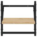 vidaXL Nástenné police s tyčami 2 ks dub sonoma 30x25x30 cm