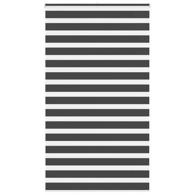 vidaXL Zebra roleta čierna 135x200 cm šírka látky 130,9cm polyester