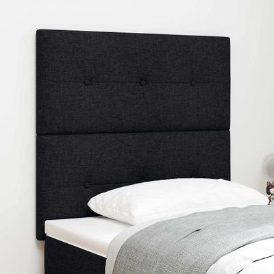 vidaXL LED hlavová doska s LED pásikmi Čierny 100 cm látka