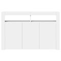 vidaXL Komoda s LED svetlami biela 115,5x30x75 cm