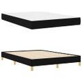 vidaXL Posteľ s pružinovým rámom s matracmi Čierna 140 x 200 cm látka