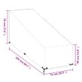 vidaXL Kryty na lehátko 2 ks 12 očiek 205x75x40/70 cm polyetylén