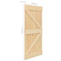vidaXL Posuvné dvere 2 ks 100 x 210 cm Borovicový masív
