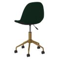 3086108 vidaXL Swivel Dining Chairs 6 pcs Dark Green Velvet(3x333498)