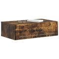 vidaXL Nástenný bočný stôl Dymový dub 59 x 34,5 x 17 cm