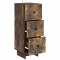 vidaXL Zásuvkový kabinet Dymový dub 33 x 34,5 x 90 cm Kompozitné drevo