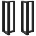 vidaXL Nohy barového stola v tvare T, 2 ks, čierne, 40x35x(100-101) cm, oceľové