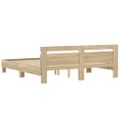 vidaXL Rám postele s LED pásikmi Sonoma 193 x 203 cm Kompozitné drevo