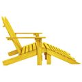 vidaXL 2-miestna záhradná stolička a taburetka Adirondack jedľa žltá