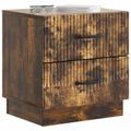 vidaXL Nočný stolík Dymový dub 43 x 34,5 x 44,5 cm Kompozitné drevo