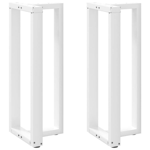 vidaXL Nohy barového stola v tvare T, 2 ks, biele, 40x35x(100-101) cm, oceľové