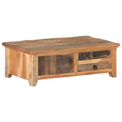 vidaXL Konferenčný stolík 90x50x31 cm masívne recyklované drevo