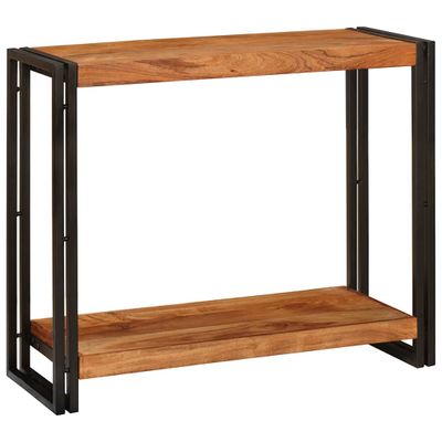 vidaXL Konzolový stôl Hnedá 90 x 33 x 75 cm Pevné akáciové drevo