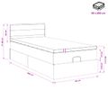vidaXL Polohovací postel s matrací Modrá 90 x 200 cm Látka