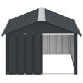 vidaXL Búda pre psa antracitová 116,5x153x81,5 cm pozinkovaná oceľ