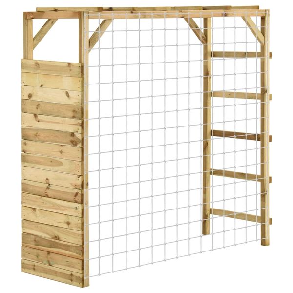 vidaXL Preliezačka s futbalovou bránkou 170x60x170 cm impregnovaná borovica