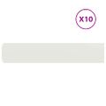 vidaXL Obrubník trávnika 10 ks 20 x 103 cm Biela