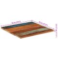 vidaXL Štvorcová stolová doska 70x70 cm, 25-27 mm, recyklovaný masív