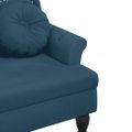 vidaXL Lavica s vankúšmi modrá 120,5x65x75 cm zamat