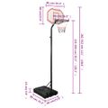 vidaXL Basketbalový stojan biely 282-352 cm polyetén