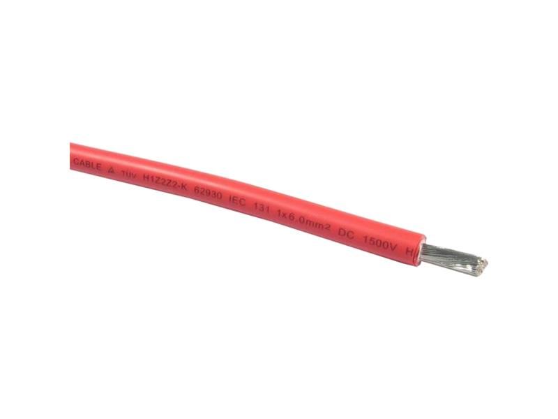 Solárny kábel 6mm2, červený