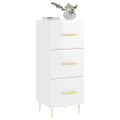 vidaXL Komoda lesklá biela 34,5x34x90 cm spracované drevo