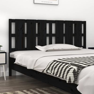 vidaXL Čelo postele čierne 185,5x4x100 cm masívna borovica