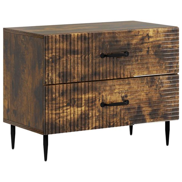 vidaXL Nočný stolík Dymový dub 62 x 34,5 x 47,5 cm Kompozitné drevo