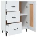 vidaXL Komoda biela 69,5x34x90 cm spracované drevo