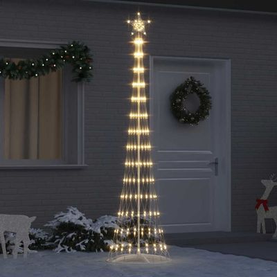vidaXL LED vianočný stromček s 290 LED-i Teplá biela 250 cm Kov