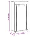 vidaXL Regál na topánky s krytom, krémový 58x28x106 cm, látka