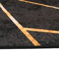 vidaXL Koberec umývateľný čierno-zlatý 160x230 cm protišmykový