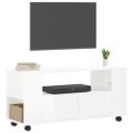 vidaXL TV skrinka lesklá biela 102x34,5x43 cm kompozitné drevo