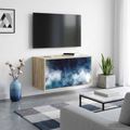 vidaXL Nástenný TV kabinet RAALTE 69 x 33 x 40 cm Dub sonoma