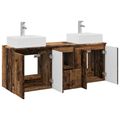 vidaXL Set kabinetov do kúpeľne 3 ks Staré drevo 49,5 x 41 x 62,5 cm